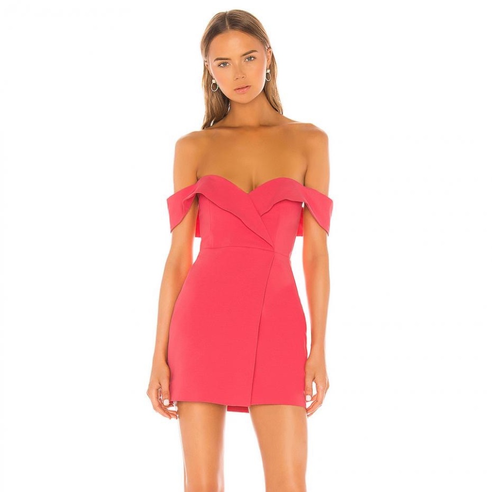 NDB Pink Ferreira Mini Dress from Revolve